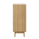 darrahopens Furniture > Living Room Artiss 4 Chest of Drawers Rattan Tallboy Cabinet Bedroom Clothes Storage Wood