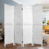 darrahopens Furniture > Living Room Artiss 4 Panel Foldable Wooden Room Divider - White