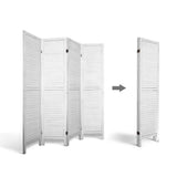 darrahopens Furniture > Living Room Artiss 4 Panel Foldable Wooden Room Divider - White