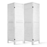 darrahopens Furniture > Living Room Artiss 4 Panel Foldable Wooden Room Divider - White
