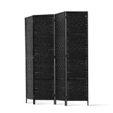 darrahopens Furniture > Living Room Artiss 4 Panel Room Divider Screen Privacy Timber Foldable Dividers Stand Black