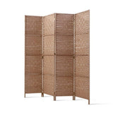 darrahopens Furniture > Living Room Artiss 4 Panel Room Divider Screen Privacy Timber Foldable Dividers Stand Natural