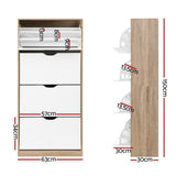 darrahopens Furniture > Living Room Artiss 48 Pairs Shoe Cabinet Rack Organiser Storage Shelf Wooden