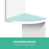 darrahopens Furniture > Living Room Artiss 5 Tier Corner Wall Shelf - White