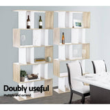darrahopens Furniture > Living Room Artiss 5 Tier Display Book Storage Shelf Unit - White Brown