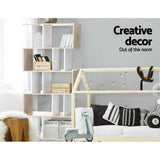 darrahopens Furniture > Living Room Artiss 5 Tier Display Book Storage Shelf Unit - White Brown