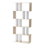 darrahopens Furniture > Living Room Artiss 5 Tier Display Book Storage Shelf Unit - White Brown