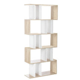 darrahopens Furniture > Living Room Artiss 5 Tier Display Book Storage Shelf Unit - White Brown