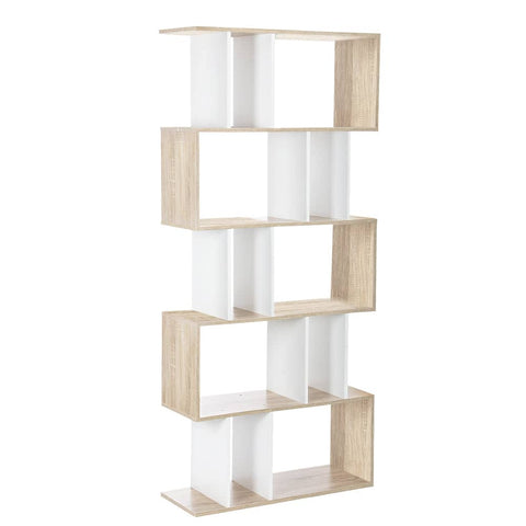 darrahopens Furniture > Living Room Artiss 5 Tier Display Book Storage Shelf Unit - White Brown