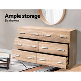 darrahopens Furniture > Living Room Artiss 6 Chest of Drawers Cabinet Dresser Table Tallboy Lowboy Storage Wood