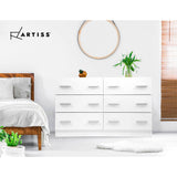 darrahopens Furniture > Living Room Artiss 6 Chest of Drawers Cabinet Dresser Tallboy Lowboy Storage Bedroom White