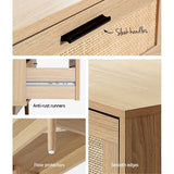 darrahopens Furniture > Living Room Artiss 6 Chest of Drawers Rattan Tallboy Cabinet Bedroom Clothes Storage Wood