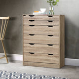 darrahopens Furniture > Living Room Artiss 6 Chest of Drawers Tallboy Dresser Table Storage Cabinet Oak Bedroom
