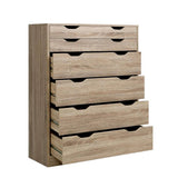 darrahopens Furniture > Living Room Artiss 6 Chest of Drawers Tallboy Dresser Table Storage Cabinet Oak Bedroom