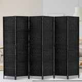 darrahopens Furniture > Living Room Artiss 6 Panel Room Divider Screen Privacy Timber Foldable Dividers Stand Black