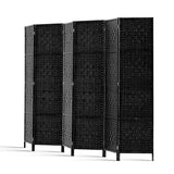darrahopens Furniture > Living Room Artiss 6 Panel Room Divider Screen Privacy Timber Foldable Dividers Stand Black