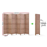darrahopens Furniture > Living Room Artiss 6 Panel Room Divider Screen Privacy Timber Foldable Dividers Stand Natural