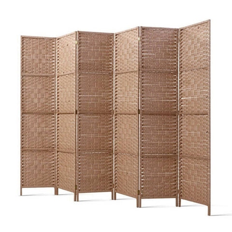 darrahopens Furniture > Living Room Artiss 6 Panel Room Divider Screen Privacy Timber Foldable Dividers Stand Natural