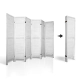 darrahopens Furniture > Living Room Artiss 6 Panel Room Divider Screen Privacy Wood Foldable Stand Timber White