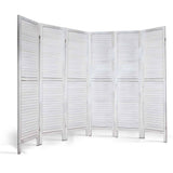 darrahopens Furniture > Living Room Artiss 6 Panel Room Divider Screen Privacy Wood Foldable Stand Timber White