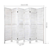 darrahopens Furniture > Living Room Artiss 6 Panel Room Divider Screen Privacy Wood Foldable Stand Timber White