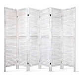 darrahopens Furniture > Living Room Artiss 6 Panel Room Divider Screen Privacy Wood Foldable Stand Timber White