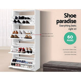 darrahopens Furniture > Living Room Artiss 60 Pairs Shoe Cabinet Shoes Rack Storage Organiser Shelf Cupboard Drawer