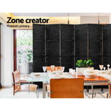 darrahopens Furniture > Living Room Artiss 8 Panel Room Divider Screen Privacy Timber Foldable Dividers Stand Black