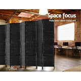 darrahopens Furniture > Living Room Artiss 8 Panel Room Divider Screen Privacy Timber Foldable Dividers Stand Black