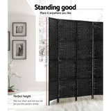 darrahopens Furniture > Living Room Artiss 8 Panel Room Divider Screen Privacy Timber Foldable Dividers Stand Black
