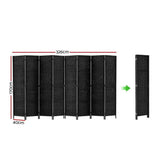 darrahopens Furniture > Living Room Artiss 8 Panel Room Divider Screen Privacy Timber Foldable Dividers Stand Black