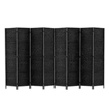 darrahopens Furniture > Living Room Artiss 8 Panel Room Divider Screen Privacy Timber Foldable Dividers Stand Black