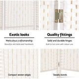 darrahopens Furniture > Living Room Artiss 8 Panel Room Divider Screen Privacy Timber Foldable Dividers Stand White