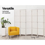 darrahopens Furniture > Living Room Artiss 8 Panel Room Divider Screen Privacy Timber Foldable Dividers Stand White