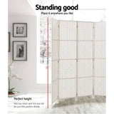 darrahopens Furniture > Living Room Artiss 8 Panel Room Divider Screen Privacy Timber Foldable Dividers Stand White