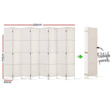 darrahopens Furniture > Living Room Artiss 8 Panel Room Divider Screen Privacy Timber Foldable Dividers Stand White