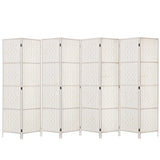 darrahopens Furniture > Living Room Artiss 8 Panel Room Divider Screen Privacy Timber Foldable Dividers Stand White