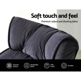 darrahopens Furniture > Living Room Artiss Adjustable Lounger with Arms - Charcoal
