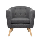 darrahopens Furniture > Living Room Artiss ADORA Armchair Tub Chair Single Accent Armchairs Sofa Lounge Fabric Grey
