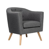 darrahopens Furniture > Living Room Artiss ADORA Armchair Tub Chair Single Accent Armchairs Sofa Lounge Fabric Grey