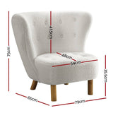 Darrahopens Furniture > Living Room Artiss Armchair Lounge Accent Chair Armchairs Couch Chairs Sofa Bedroom White