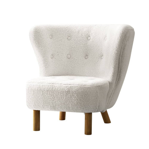 Darrahopens Furniture > Living Room Artiss Armchair Lounge Accent Chair Armchairs Couch Chairs Sofa Bedroom White