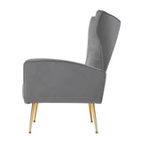 darrahopens Furniture > Living Room Artiss Armchair Lounge Accent Chairs Armchairs Chair Velvet Sofa Grey Seat