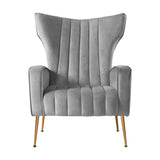darrahopens Furniture > Living Room Artiss Armchair Lounge Accent Chairs Armchairs Chair Velvet Sofa Grey Seat
