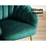 darrahopens Furniture > Living Room Artiss Armchair Lounge Chair Accent Armchairs Chairs Velvet Sofa Green Couch