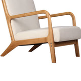 Darrahopens Furniture > Living Room Artiss Armchair Lounge Chair Accent Armchairs Couch Sofa Bedroom Beige Wood