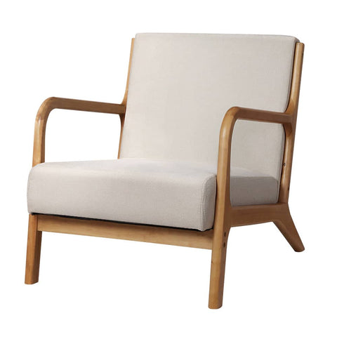 Darrahopens Furniture > Living Room Artiss Armchair Lounge Chair Accent Armchairs Couch Sofa Bedroom Beige Wood