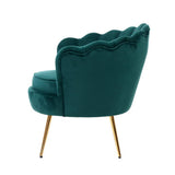 darrahopens Furniture > Living Room Artiss Armchair Lounge Chair Accent Armchairs Retro Lounge Accent Chair Single Sofa Velvet Shell Back Seat Green