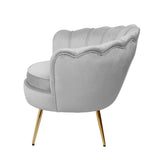 darrahopens Furniture > Living Room Artiss Armchair Lounge Chair Accent Armchairs Retro Single Sofa Velvet Grey