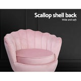 darrahopens Furniture > Living Room Artiss Armchair Lounge Chair Accent Armchairs Retro Single Sofa Velvet Pink